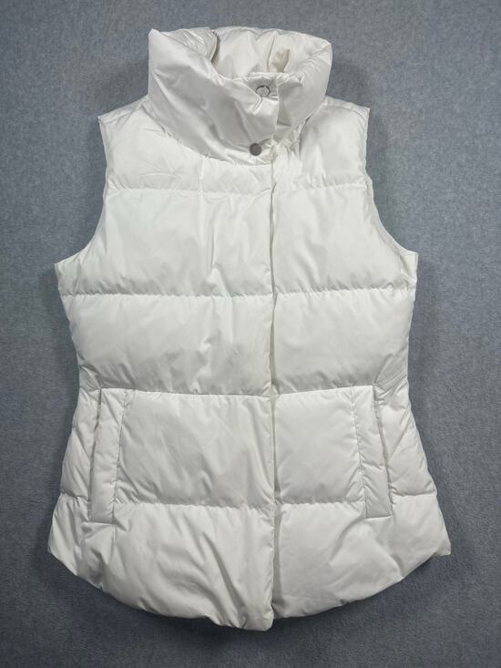 Athleta Jackets & Blazers - Athleta Downtown Puffer Vest Women's Size SP White Down Quilted Zip Up Casual